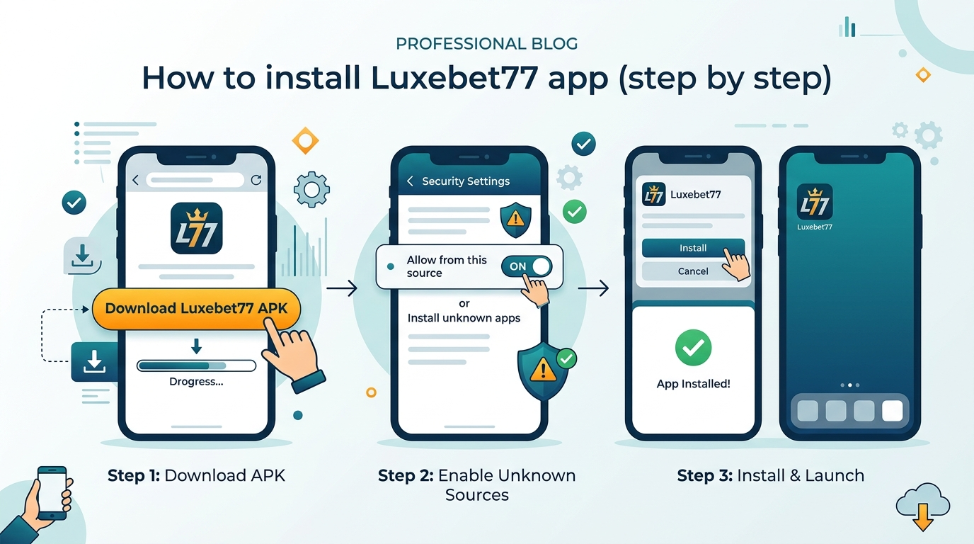 Luxebet77 APK ဒေါင်းလုဒ်လုပ်နည်း – အဆင့်ဆင့်လမ်းညွှန်
