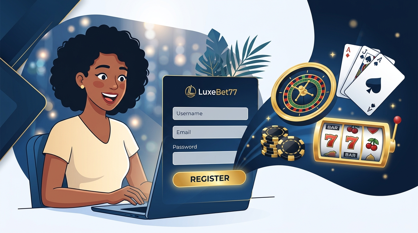 LuxeBet77 online casino သို့ စာရင်းသွင်းခြင်းနှင့် စတင်ကစားခြင်း