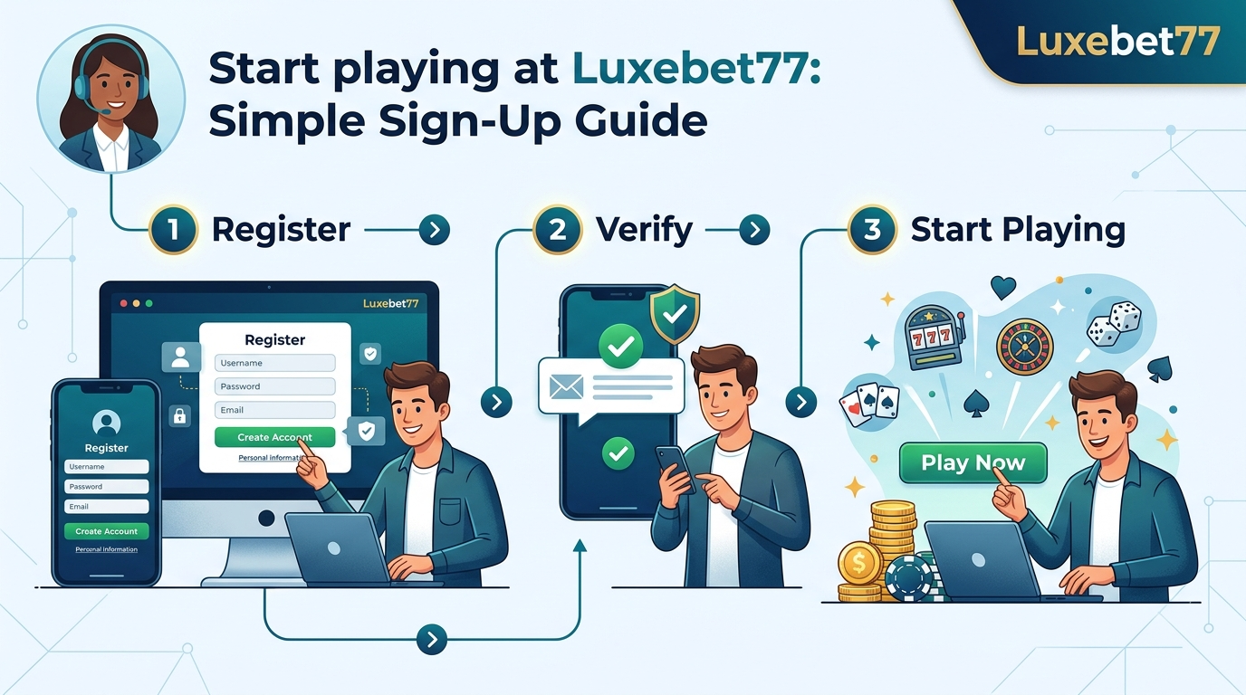 Luxebet77 တွင် စတင်ကစားရန်