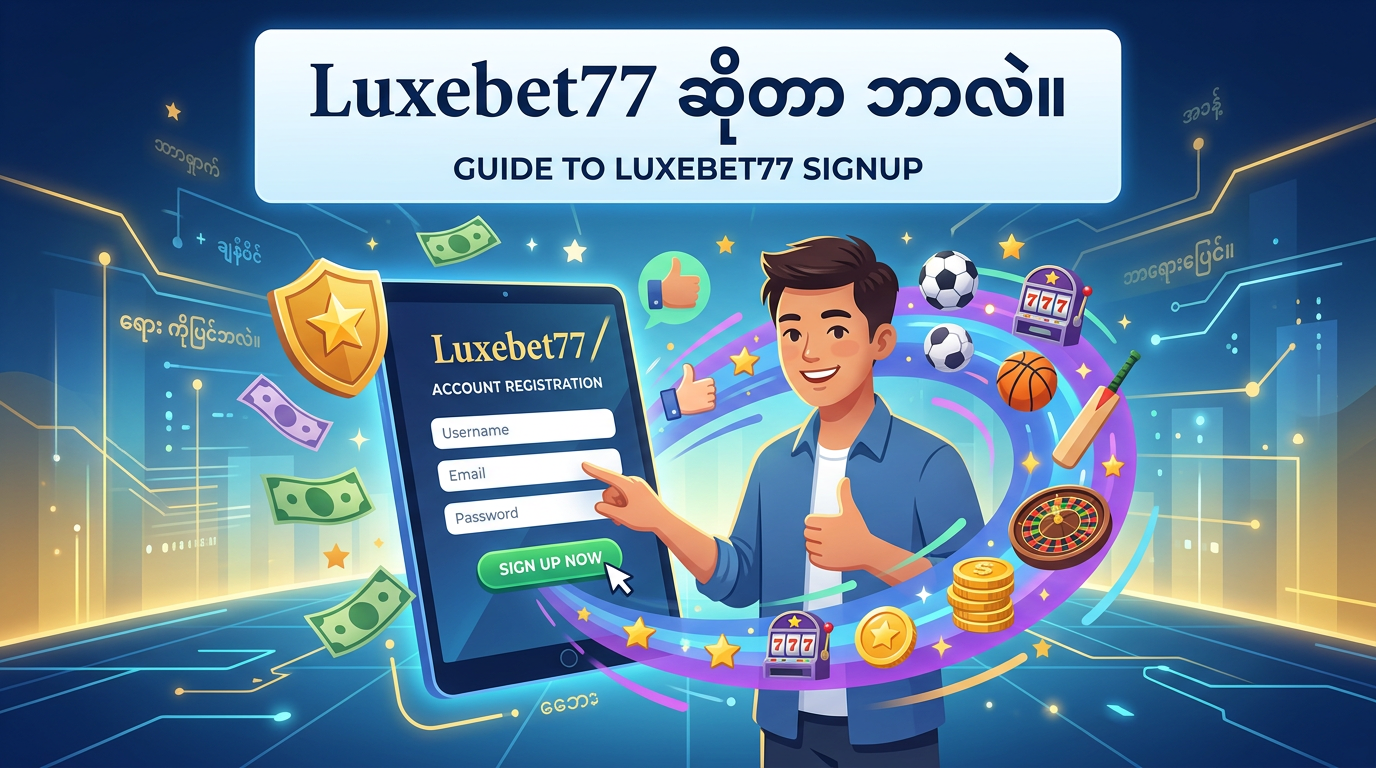 Luxebet77 sign up လုပ်ပြီးနောက် ဝင်ရောက်နည်း